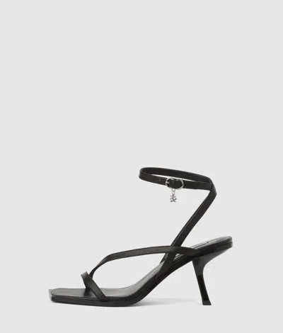 Karl Lagerfeld Karmel Heeled Ankle Strap Sandals In Animal Print
