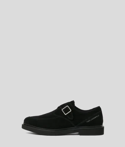 Karl Lagerfeld Karnaby Monk Shoes In Black