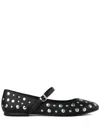 Karl Lagerfeld Karo Ballerina Shoes In 黑色