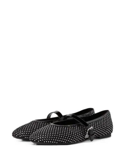 Karl Lagerfeld Karo Crystal-embellished Ballet Flats In Black