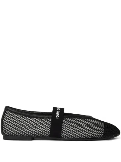 Karl Lagerfeld Karo Flats In Black