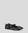 Karl Lagerfeld Karo Mirror Studs Ballet Flats In Multi
