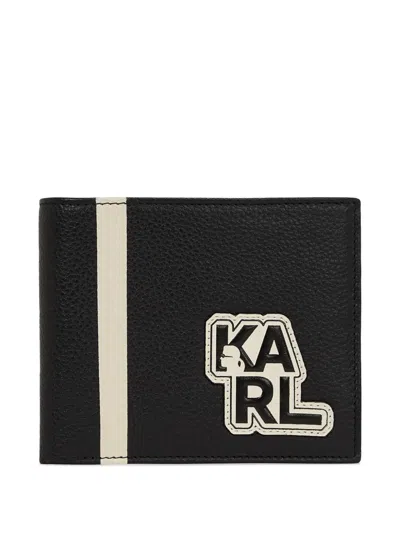 Karl Lagerfeld K/athleisure Logo-detail Wallet In Black