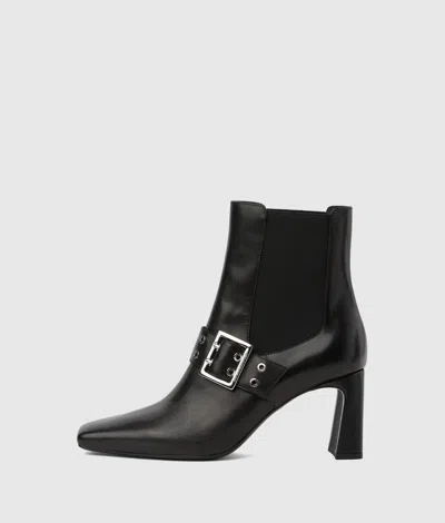 Karl Lagerfeld Kati Buckle Chelsea Boots In Noir