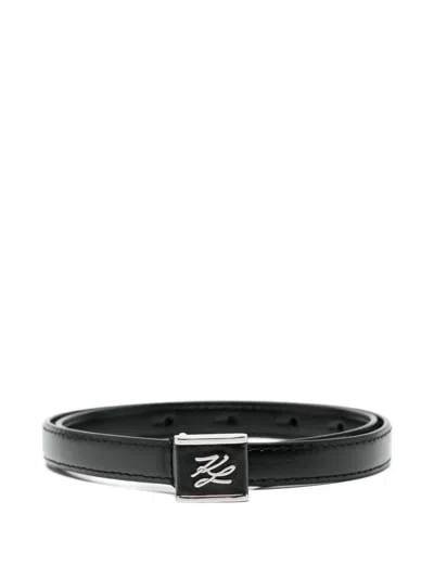 Karl Lagerfeld Kautograpgh Belt In Blue