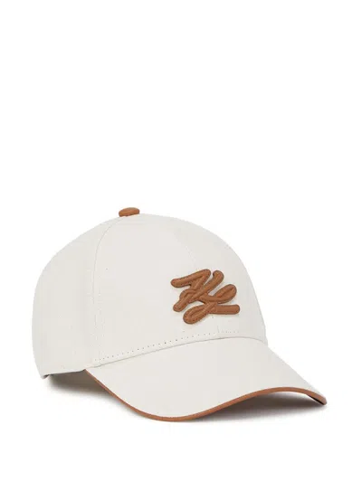 Karl Lagerfeld K/autograph Baseball Cap In White