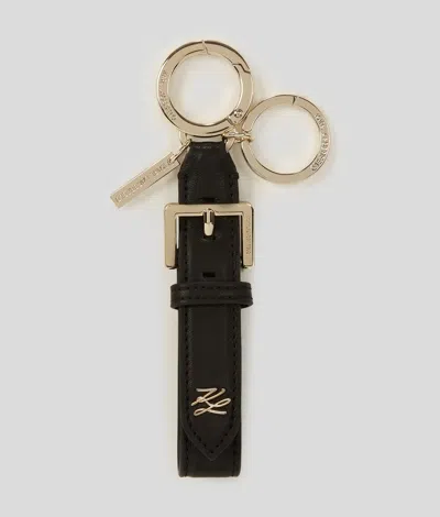 Karl Lagerfeld K/autograph Belt Keychain In Black