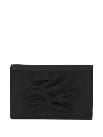 Karl Lagerfeld K/autograph Bifold Cardholder In Black