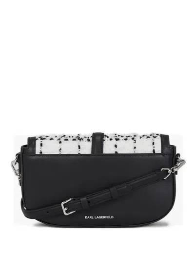Karl Lagerfeld K/autograph Bouclé Shoulder Bag In White