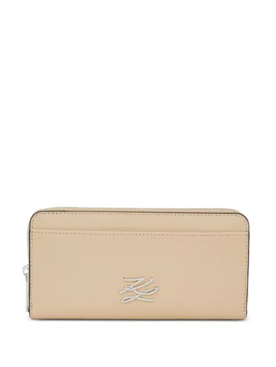 Karl Lagerfeld K/autograph Continental Wallet In Neutral