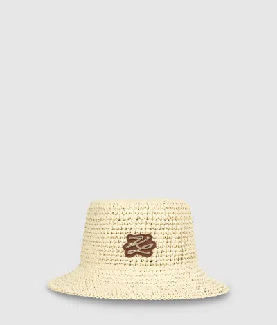 Karl Lagerfeld K/autograph Crochet Bucket Hat In Brown