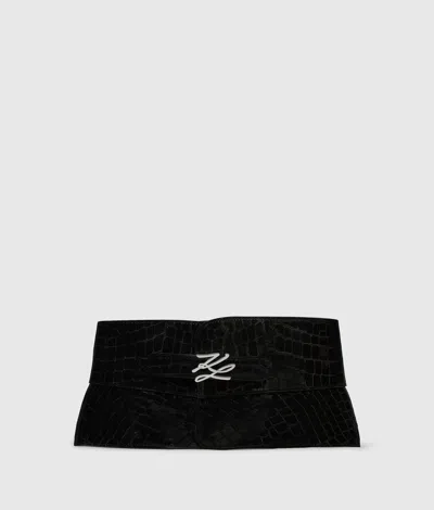 Karl Lagerfeld K/autograph Croco Corset Belt