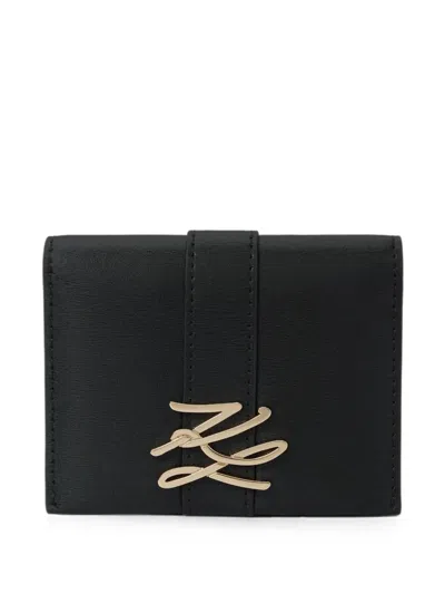 Karl Lagerfeld K/autograph Drop Bi-fold Cardholder In Black