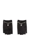 Karl Lagerfeld K/autograph Padlock Fingerless Gloves