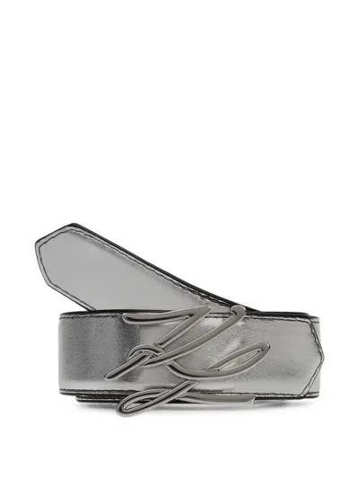 Karl Lagerfeld K/autograph H3 Belt In Gray