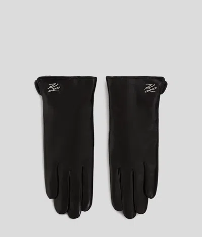 Karl Lagerfeld K/autograph Leather Gloves