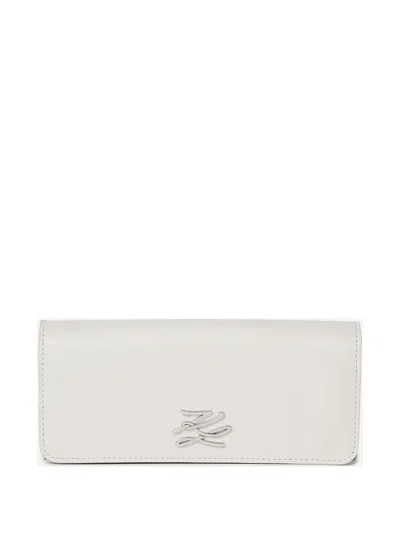 Karl Lagerfeld K/autograph Logo-plaque Wallet In White