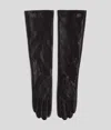 Karl Lagerfeld Autograph Leather Gloves