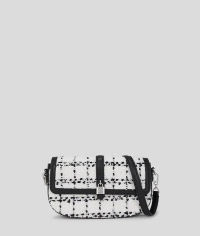 Karl Lagerfeld K/autograph Padlock Bouclé Shoulder Bag In Multi