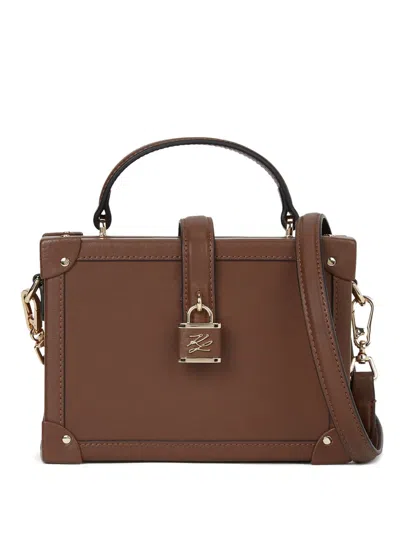 Karl Lagerfeld K/autograph Padlock-detail Trunk Bag In Brown