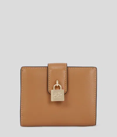 Karl Lagerfeld Padlock-detailing Wallet In Brown