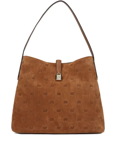 Karl Lagerfeld K/autograph Padlock Tote Bag In Brown