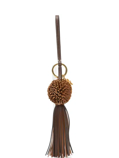 Karl Lagerfeld K/autograph Pompom Charm In Brown