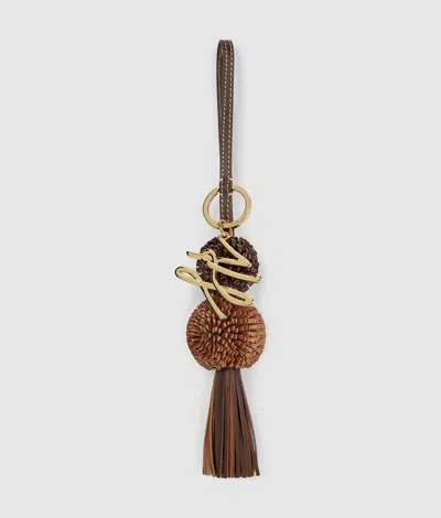 Karl Lagerfeld K/autograph Pompom Charm In Brown