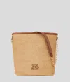 Karl Lagerfeld K/autograph Raffia Medium Bucket Bag