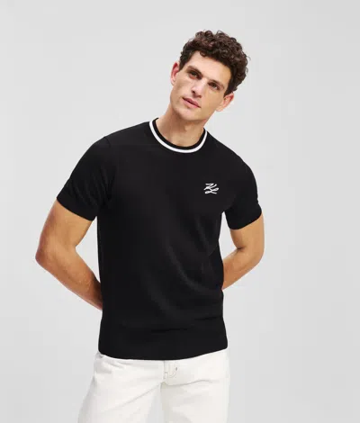 Karl Lagerfeld K/autograph Short-sleeved Sweatshirt In Black