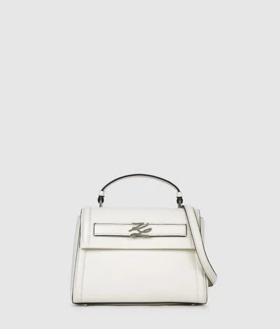 Karl Lagerfeld K/autograph Small Top Handle Bag In White