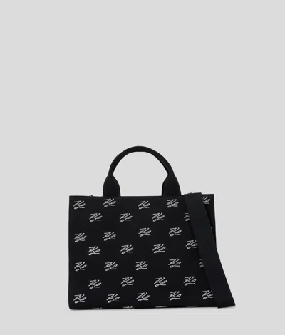 Karl Lagerfeld K/autograph Square Medium Tote Bag In Black