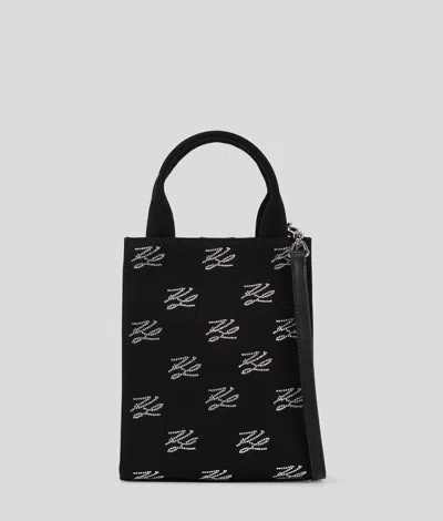 Karl Lagerfeld K/autograph Square Small Tote Bag In Black