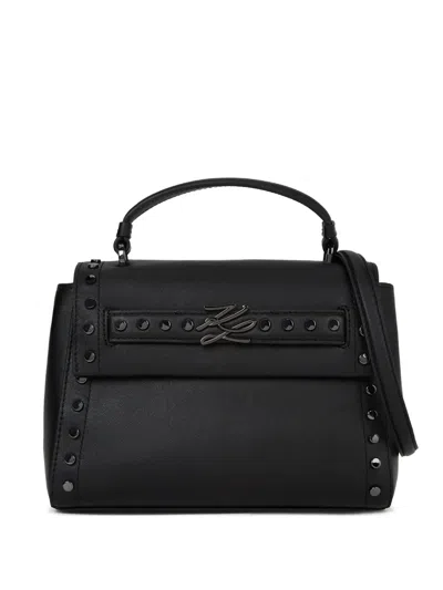 Karl Lagerfeld K/autograph Stud-embellished Tote Bag In Black