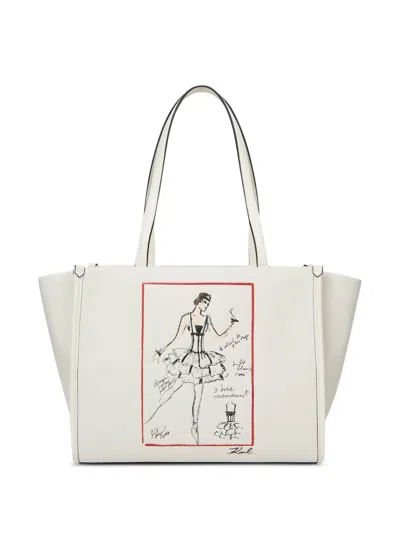 Karl Lagerfeld K/ballet Graphic-print Tote Bag In Neutral