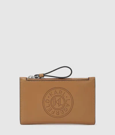 Karl Lagerfeld K/circle Bi-fold Wallet In Sand