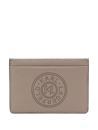 Karl Lagerfeld Kcircle Cardholder In Neutrals