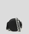Karl Lagerfeld K/circle Embossed Logo Round Crossbody Bag