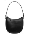 Karl Lagerfeld K/circle Moon Perforated-logo Shoulder Bag In Black