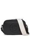 Karl Lagerfeld K/circle Leather Cross Body Bag In 999 Black