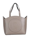 Karl Lagerfeld K/circle Lg Tote Patch Woman Handbag Khaki Size - Bovine Leather In Beige