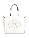 Karl Lagerfeld K/circle Lg Tote Perforated Woman Handbag Off White Size - Cow Leather In Off White