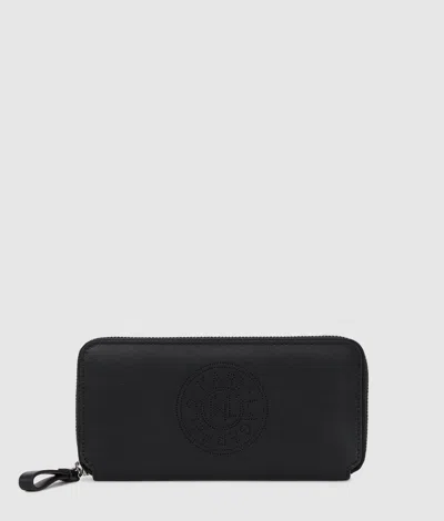 Karl Lagerfeld K/circle Mittelgrosse Klapp-geldbörse In Black