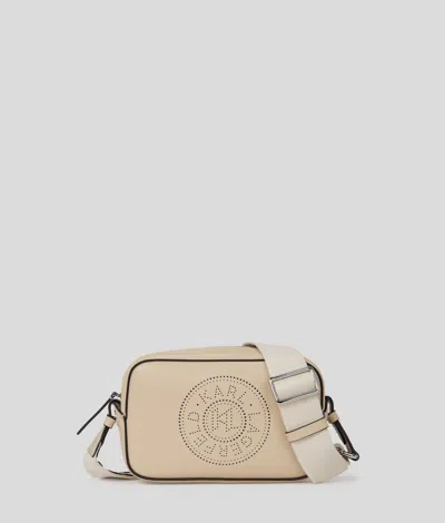 Karl Lagerfeld K/circle Perforated Crossbody Bag