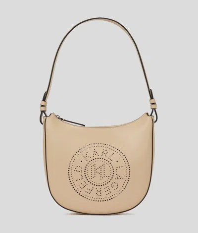 Karl Lagerfeld K/circle Perforated Moon Shoulder Bag