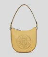 Karl Lagerfeld K/circle Perforated Moon Shoulder Bag