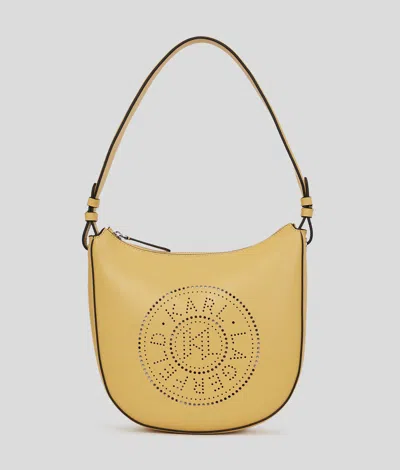 Karl Lagerfeld K/circle Perforated Moon Shoulder Bag