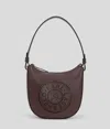 Karl Lagerfeld K/circle Perforated Moon Shoulder Bag