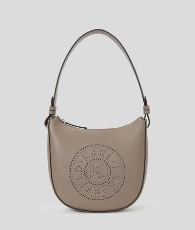 Karl Lagerfeld K/circle Perforated Moon Shoulder Bag