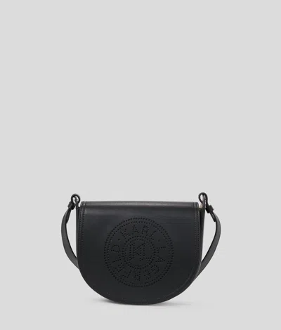 Karl Lagerfeld K/circle Perforated Saddle Bag
